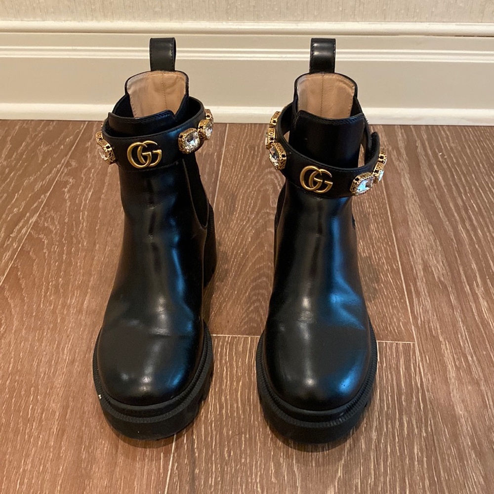 Gucci black ankle boots jewels size EU 35, US 5 1/2 - Picture 3 of 5